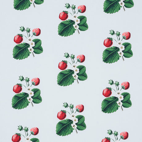 Schumacher Strawberry Hill Sky Fabric - Eade's Wallpaper