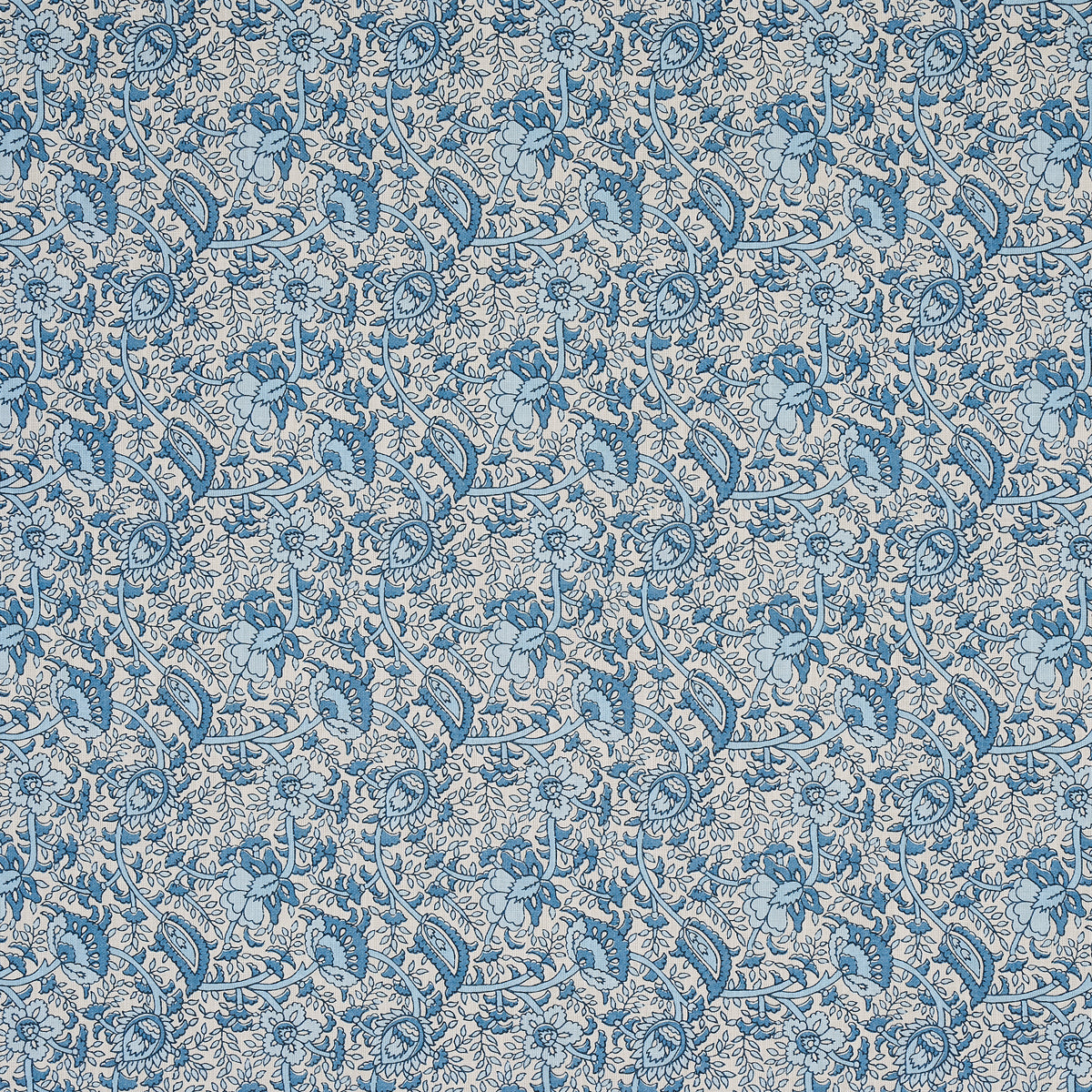 Schumacher Daisy Indoor/Outdoor Indigo Fabric