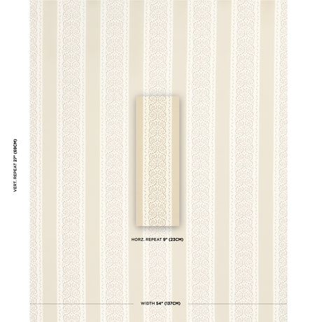 Schumacher Jasmine Indoor/Outdoor Neutral Fabric