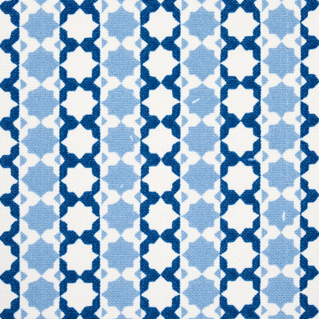 Schumacher Posy Indoor/Outdoor Indigo Fabric - Eade's Wallpaper