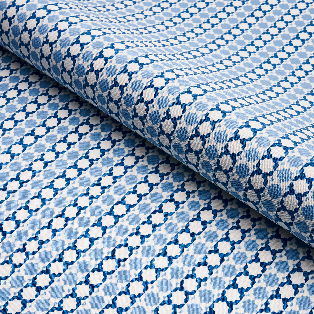 Schumacher Posy Indoor/Outdoor Indigo Fabric - Eade's Wallpaper