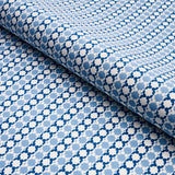 Schumacher Posy Indoor/Outdoor Indigo Fabric - Eade's Wallpaper
