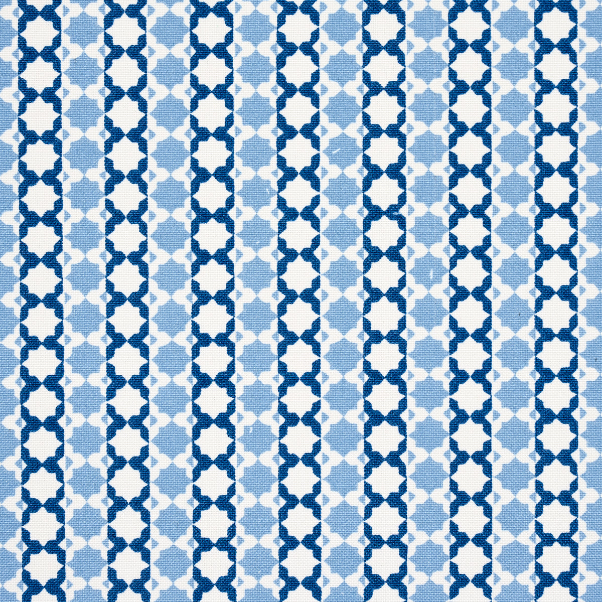 Schumacher Posy Indoor/Outdoor Indigo Fabric - Eade's Wallpaper