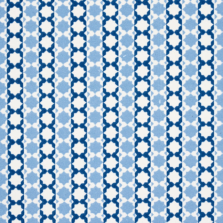 Schumacher Posy Indoor/Outdoor Indigo Fabric - Eade's Wallpaper