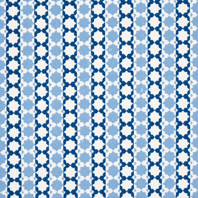 Schumacher Posy Indoor/Outdoor Indigo Fabric - Eade's Wallpaper
