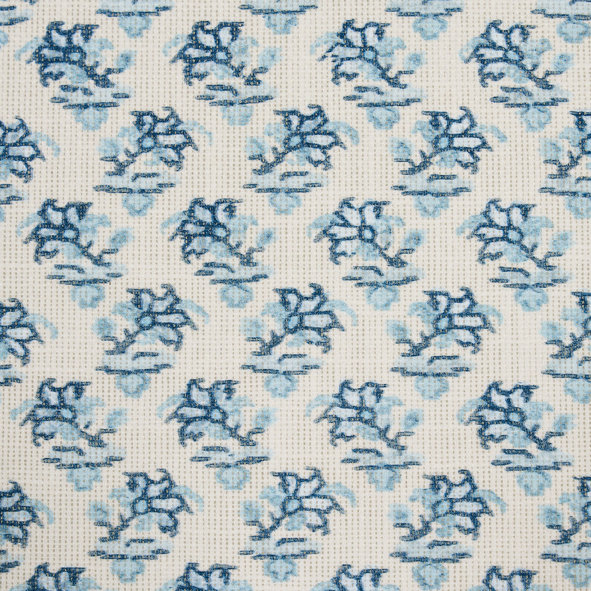Schumacher Oleander Indoor/Outdoor Indigo Fabric - Eade's Wallpaper
