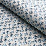 Schumacher Oleander Indoor/Outdoor Indigo Fabric - Eade's Wallpaper