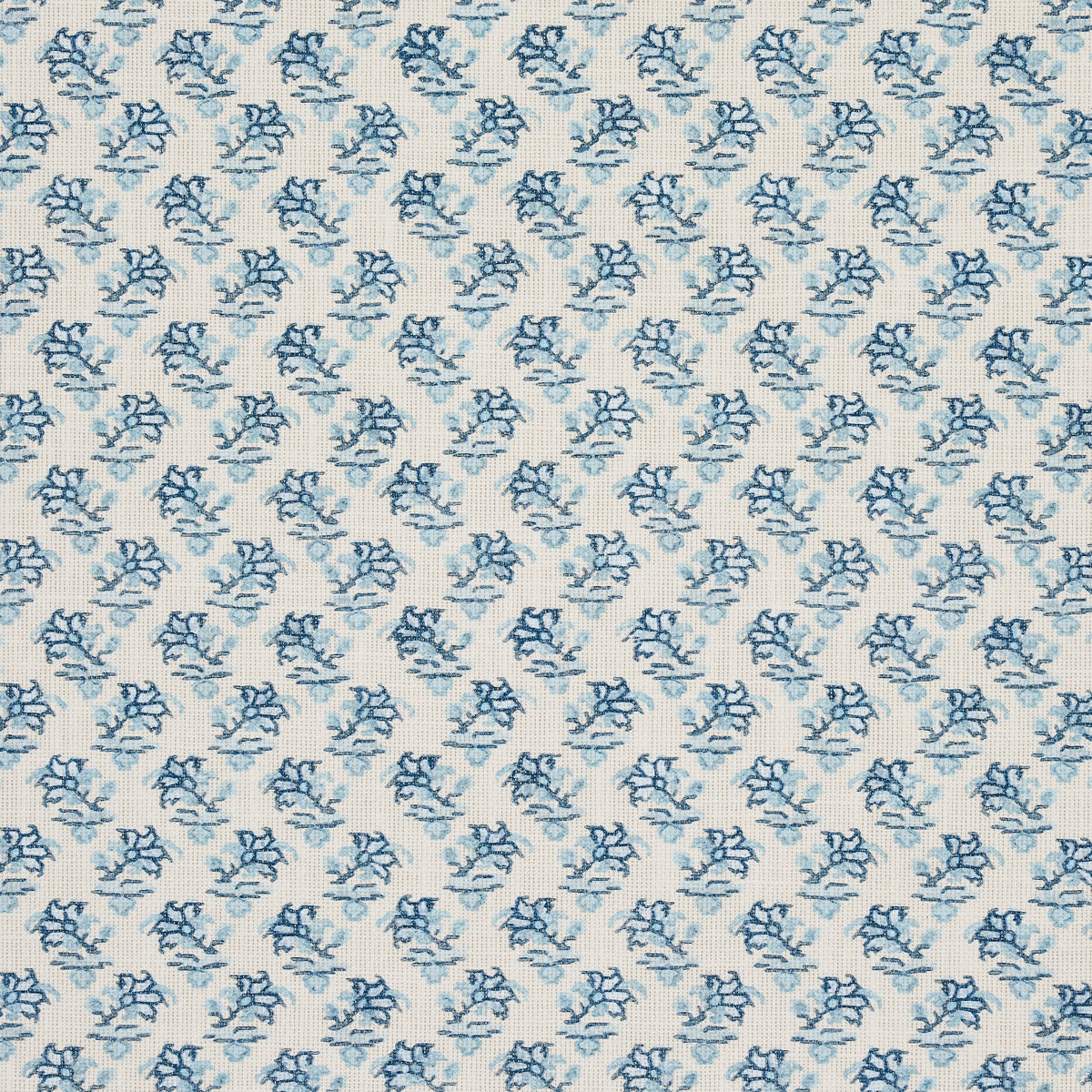 Schumacher Oleander Indoor/Outdoor Indigo Fabric - Eade's Wallpaper