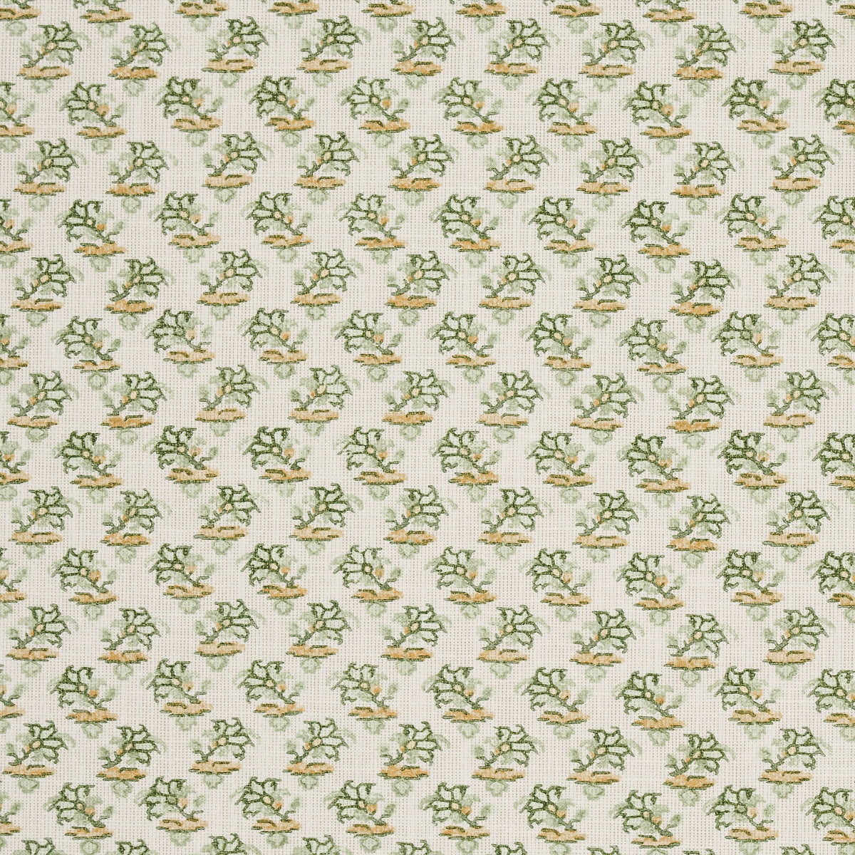 Schumacher Oleander Indoor/Outdoor Leaf Green Fabric - Eade's Wallpaper