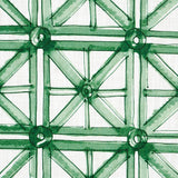Schumacher Portail Francais Indoor/Outdoor Emerald Fabric - Eade's Wallpaper