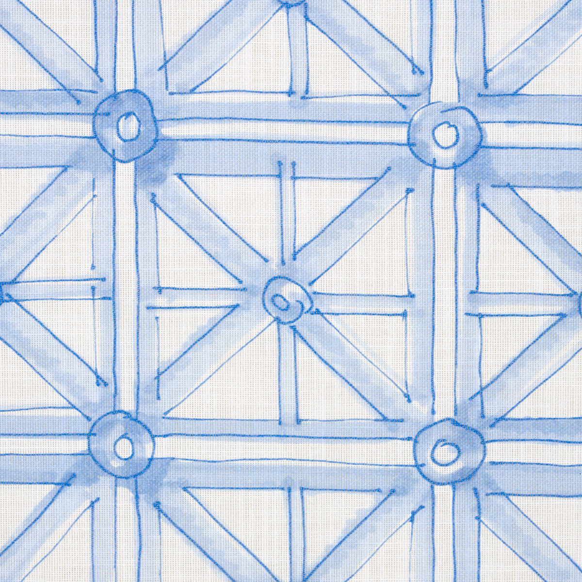 Schumacher Portail Francais Indoor/Outdoor Sky Fabric - Eade's Wallpaper