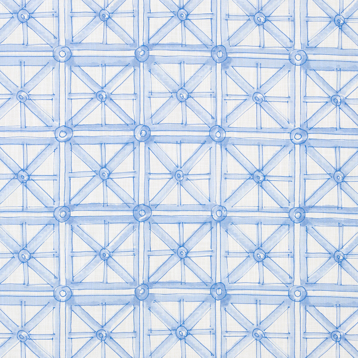 Schumacher Portail Francais Indoor/Outdoor Sky Fabric - Eade's Wallpaper