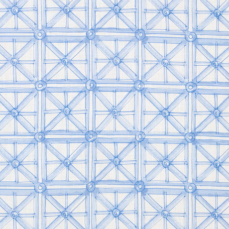Schumacher Portail Francais Indoor/Outdoor Sky Fabric - Eade's Wallpaper