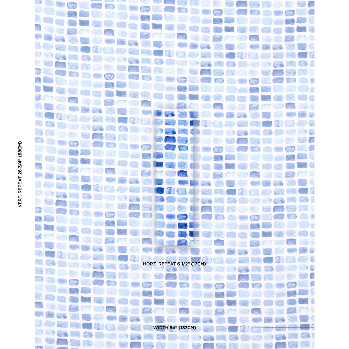 Schumacher Palette Indoor/Outdoor Lapis Fabric - Eade's Wallpaper