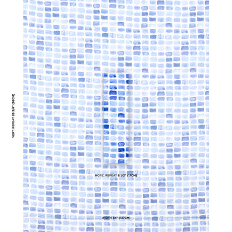 Schumacher Palette Indoor/Outdoor Lapis Fabric - Eade's Wallpaper
