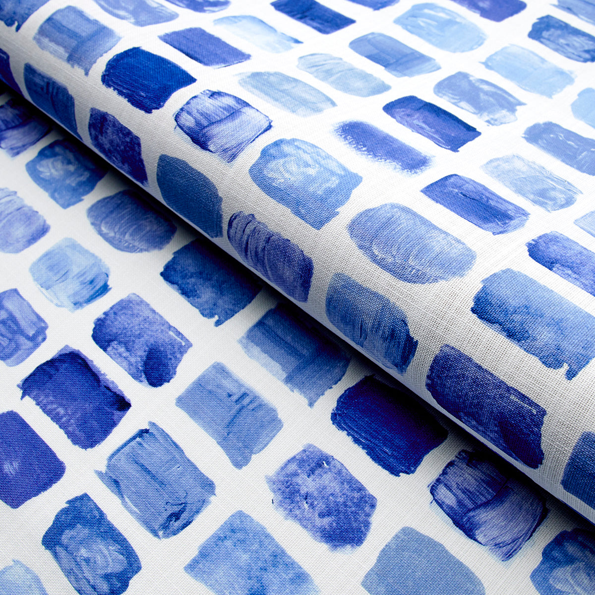 Schumacher Palette Indoor/Outdoor Lapis Fabric - Eade's Wallpaper