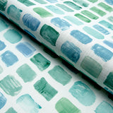 Schumacher Palette Indoor/Outdoor Seaglass Fabric - Eade's Wallpaper