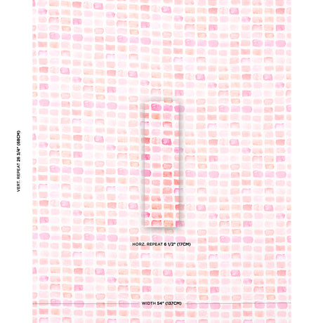 Schumacher Palette Indoor/Outdoor Blush Fabric - Eade's Wallpaper
