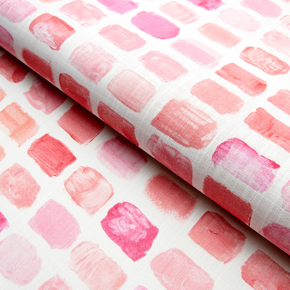 Schumacher Palette Indoor/Outdoor Blush Fabric - Eade's Wallpaper