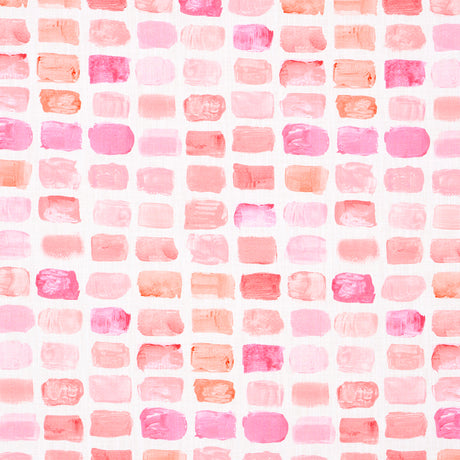 Schumacher Palette Indoor/Outdoor Blush Fabric - Eade's Wallpaper