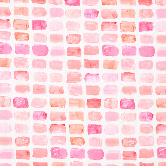 Schumacher Palette Indoor/Outdoor Blush Fabric - Eade's Wallpaper