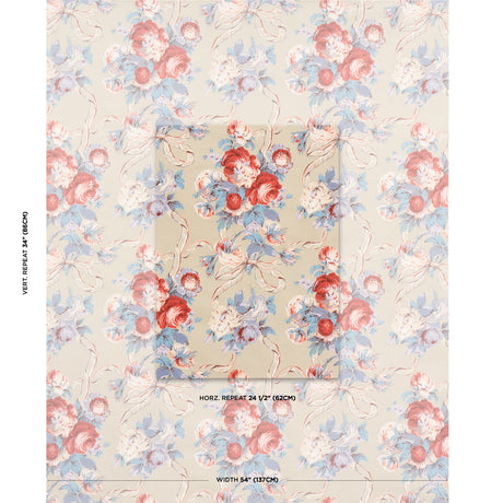 Schumacher Queenies Floral Chintz Chelsea Garden Fabric - Eade's Wallpaper