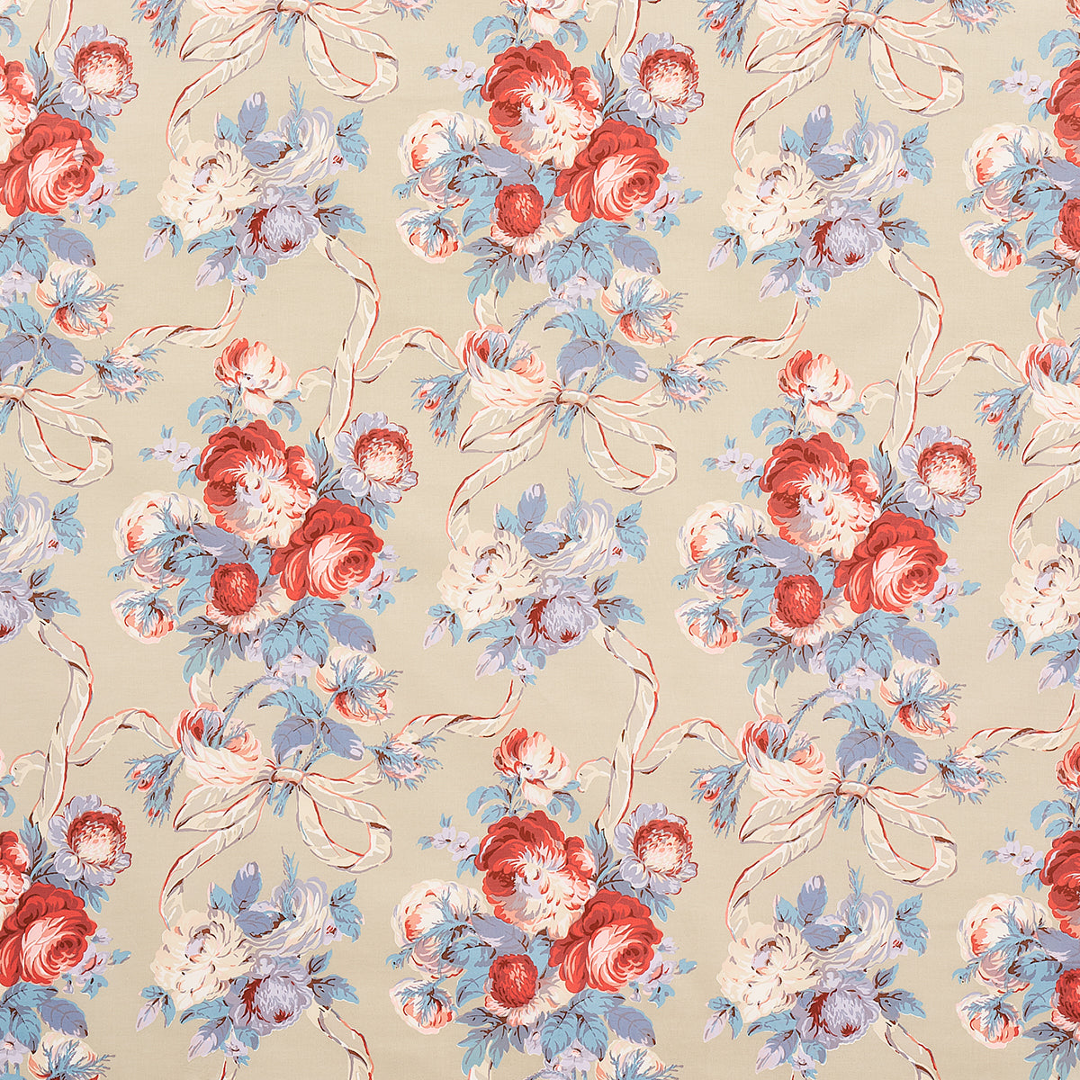 Schumacher Queenies Floral Chintz Chelsea Garden Fabric - Eade's Wallpaper