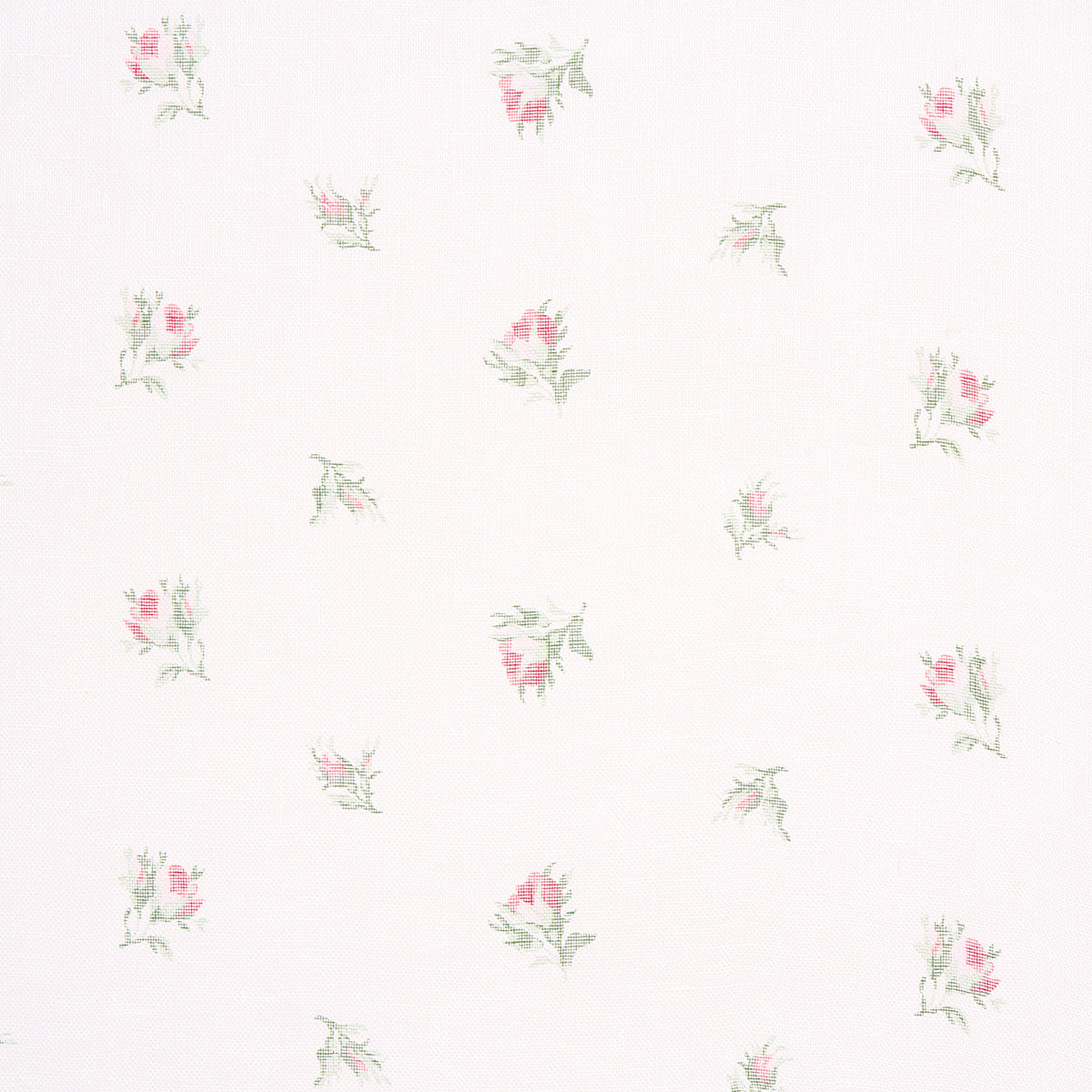 Schumacher Margie Floral Sheer Rose Fabric - Eade's Wallpaper
