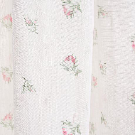 Schumacher Margie Floral Sheer Rose Fabric - Eade's Wallpaper