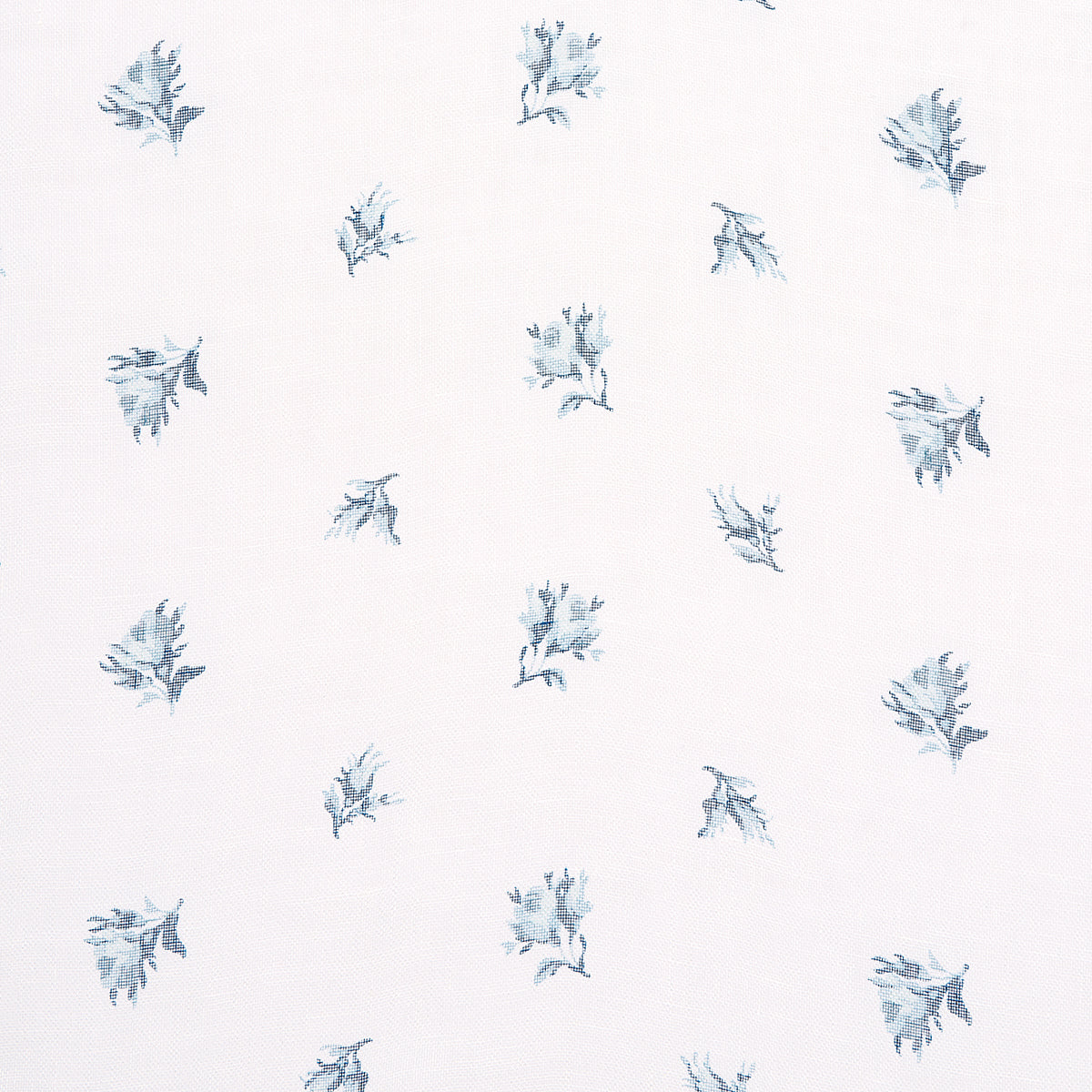 Schumacher Margie Floral Sheer Soft Blue Fabric - Eade's Wallpaper