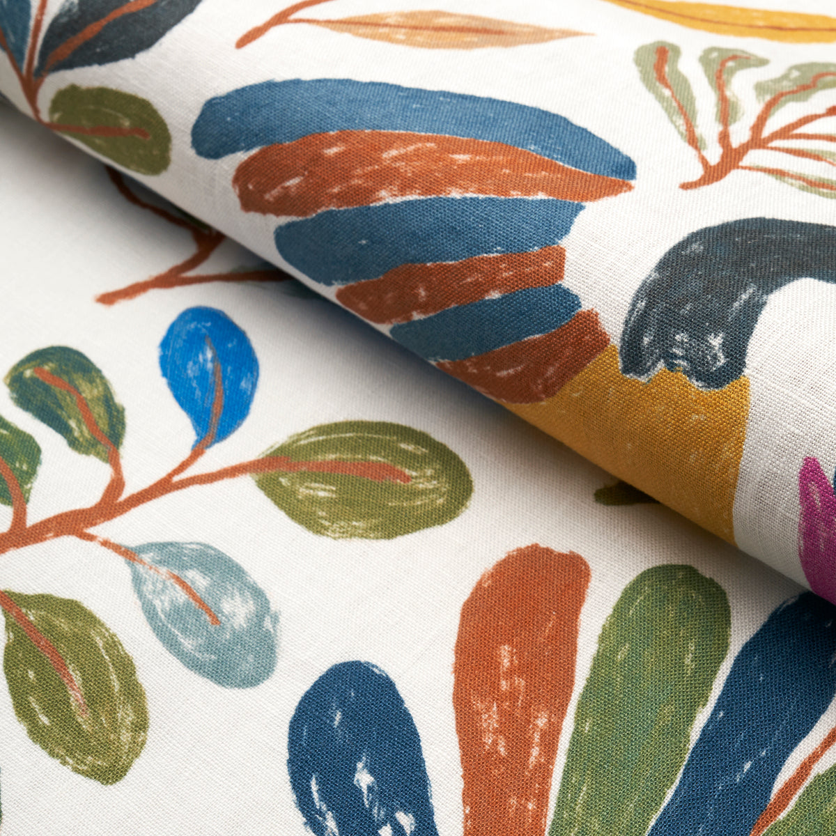 Schumacher Canopy Multi Birds Fabric