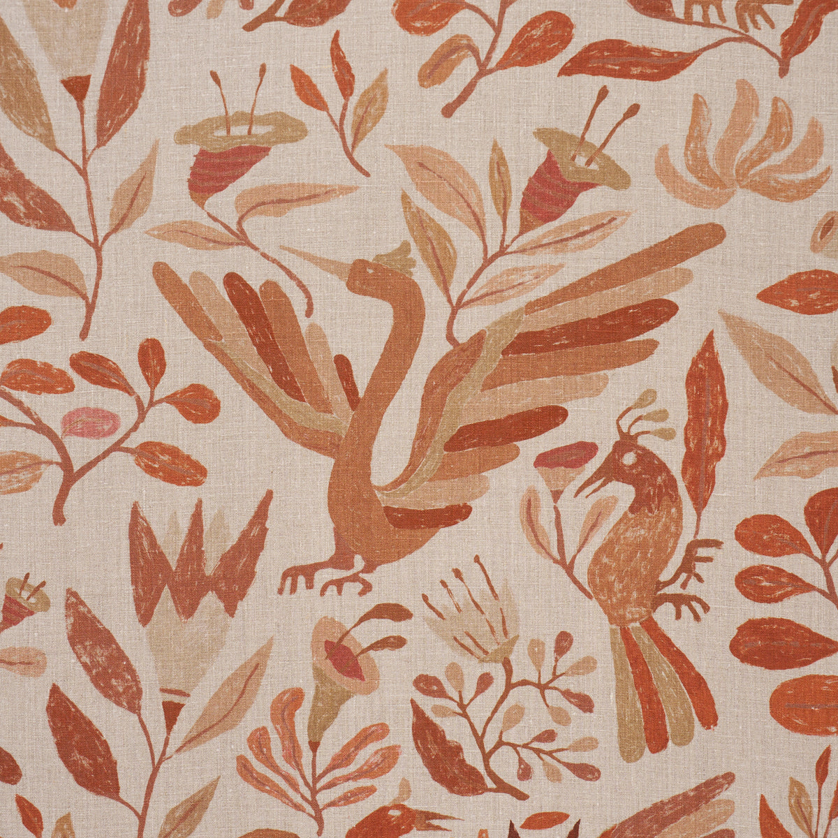 Schumacher 180852 CANOPY in TERRACOTTA Fabric - ATELIER PARI