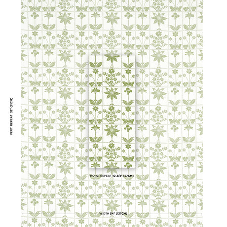 Schumacher Georgia Wildflowers Leaf Fabric