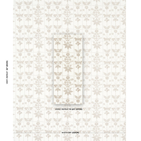 Schumacher Georgia Wildflowers Neutral Fabric