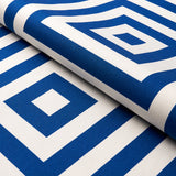 Schumacher Roxbury Indoor/Outdoor Navy Fabric - Eade's Wallpaper