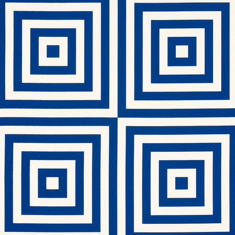 Schumacher Roxbury Indoor/Outdoor Navy Fabric - Eade's Wallpaper