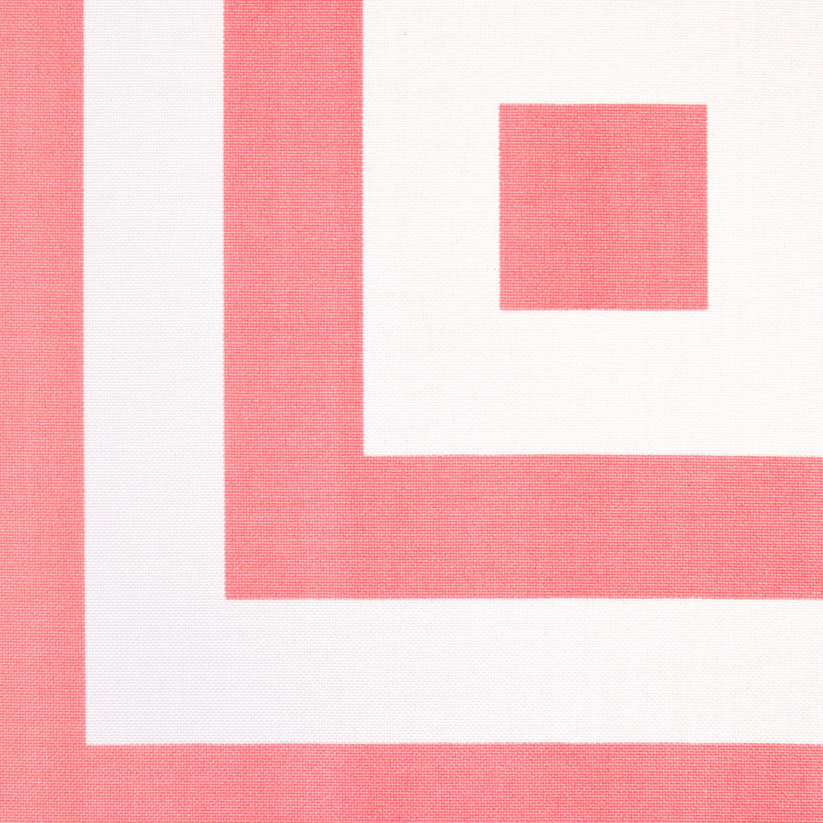 Schumacher Roxbury Indoor/Outdoor Coral Fabric - Eade's Wallpaper