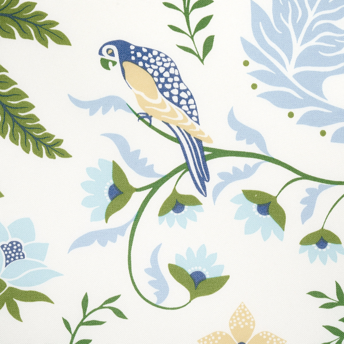 Schumacher Island Palm Indoor/Outdoor Blue & Green Fabric