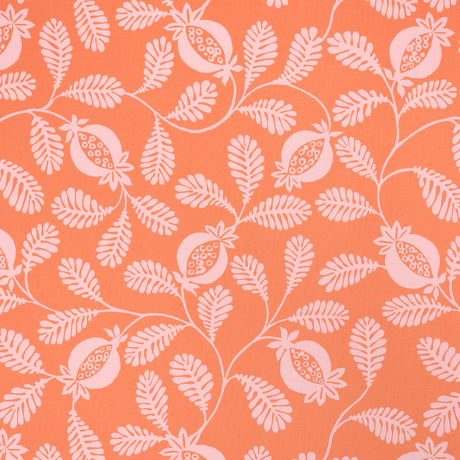 Schumacher Lanzadera Vine Indoor/Outdoor Melon Fabric - Eade's Wallpaper