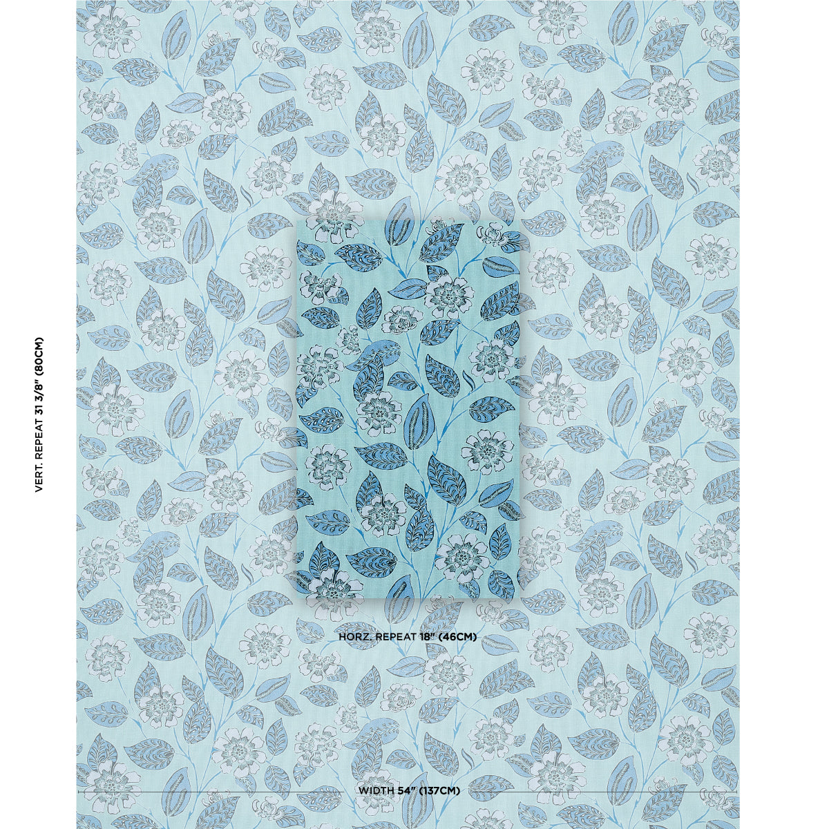 Schumacher Kava Cay Indoor/Outdoor Blues Fabric