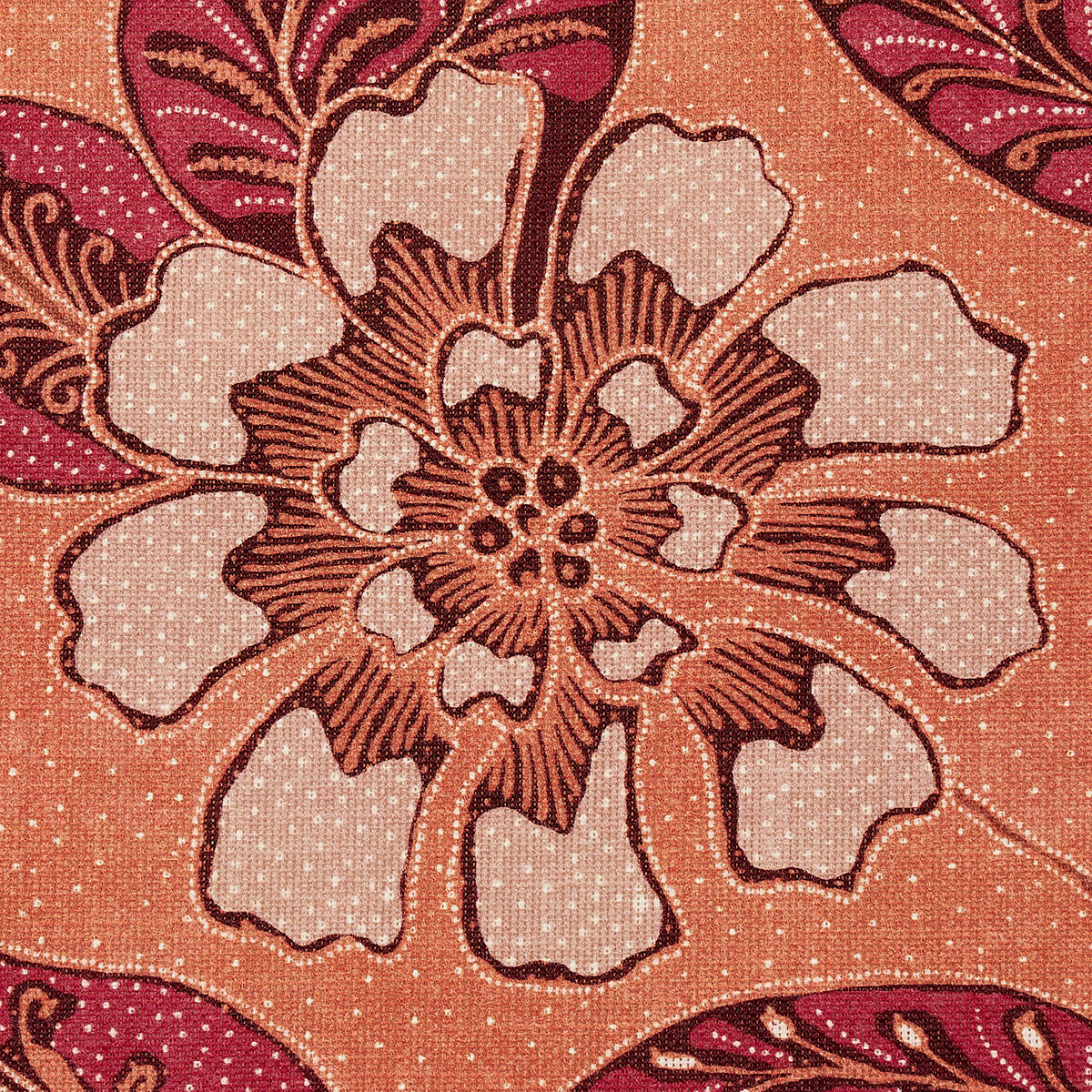 Schumacher Kava Cay Indoor/Outdoor Mango Fabric