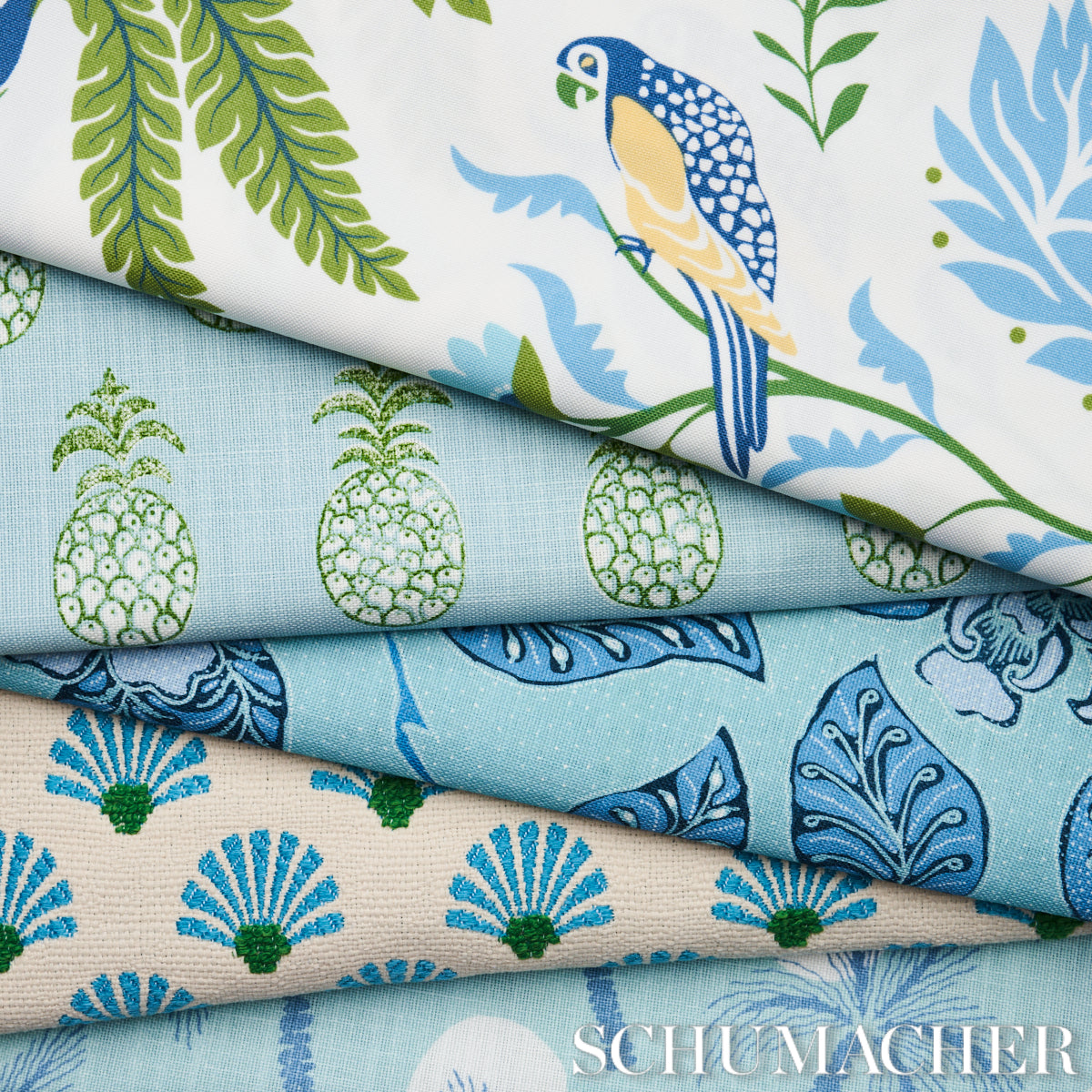 Schumacher Clarabella Palm Indoor/Outdoor Pool Fabric