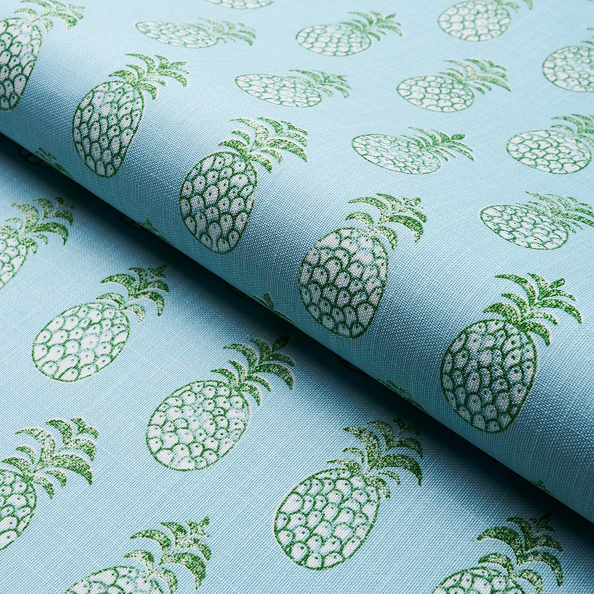Schumacher Piña Cove Indoor/Outdoor Aquamarine Fabric - Eade's Wallpaper