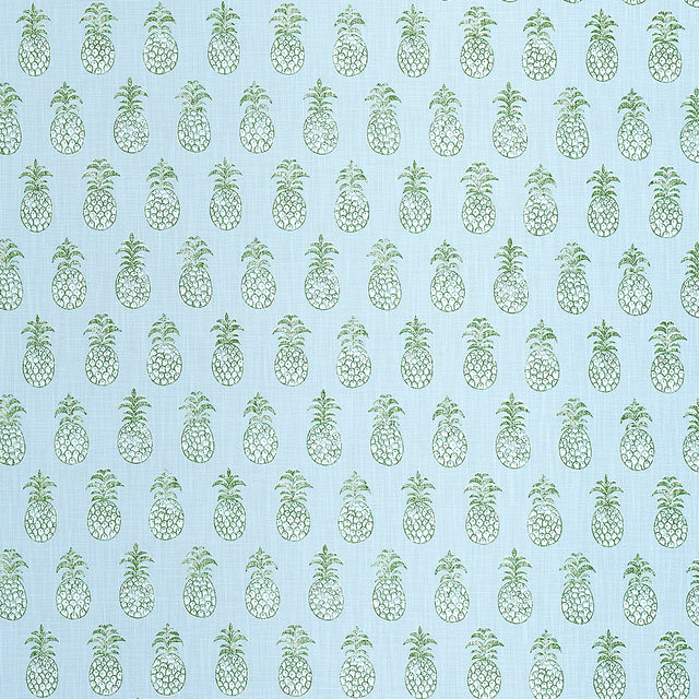 Schumacher Piña Cove Indoor/Outdoor Aquamarine Fabric - Eade's Wallpaper