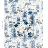 Schumacher Lady Hollyhock Delft Fabric