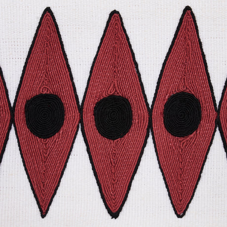 Schumacher 181221 BACKGAMMON TAPE in RED Trim - MARY MCDONAL