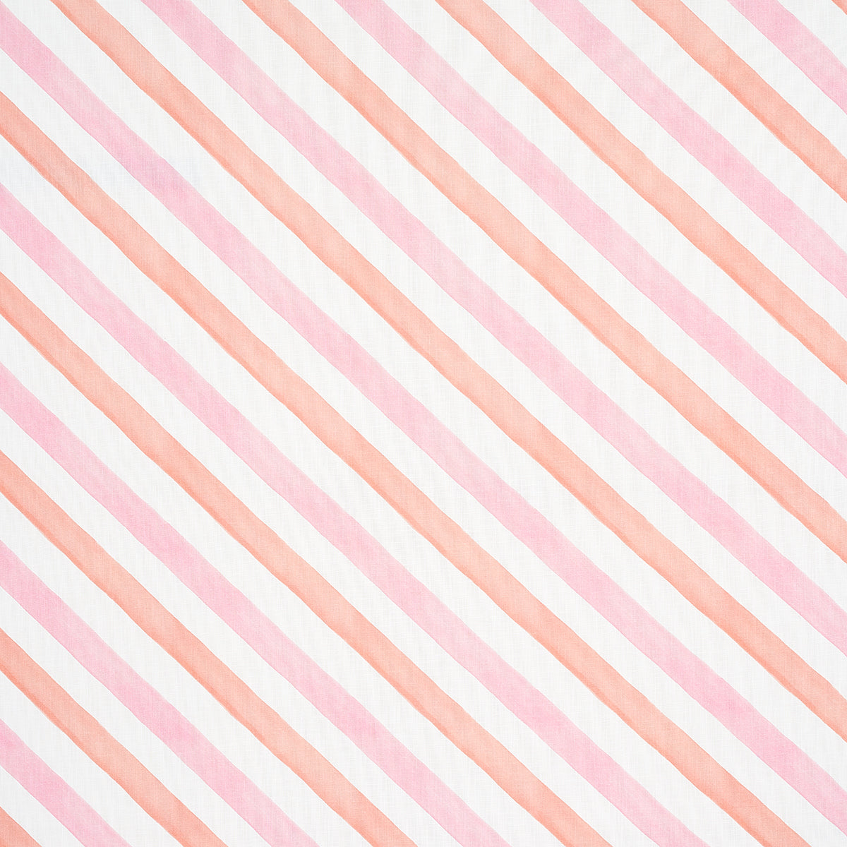 Schumacher Seaside Stripe Indoor/Outdoor Sorbet Fabric - Eade's Wallpaper