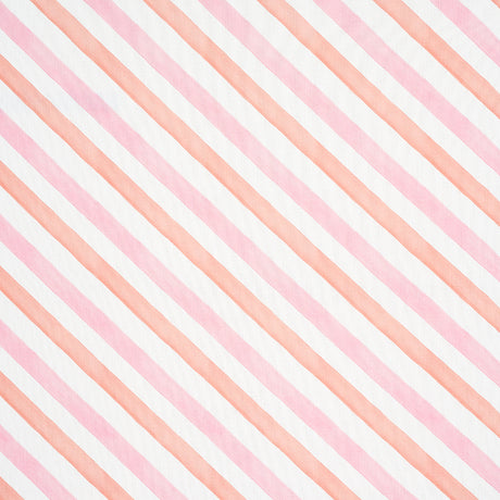 Schumacher Seaside Stripe Indoor/Outdoor Sorbet Fabric - Eade's Wallpaper