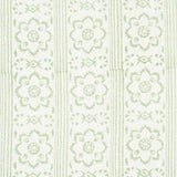 Schumacher Sunda Hand Blocked Print Sage Fabric - Eade's Wallpaper