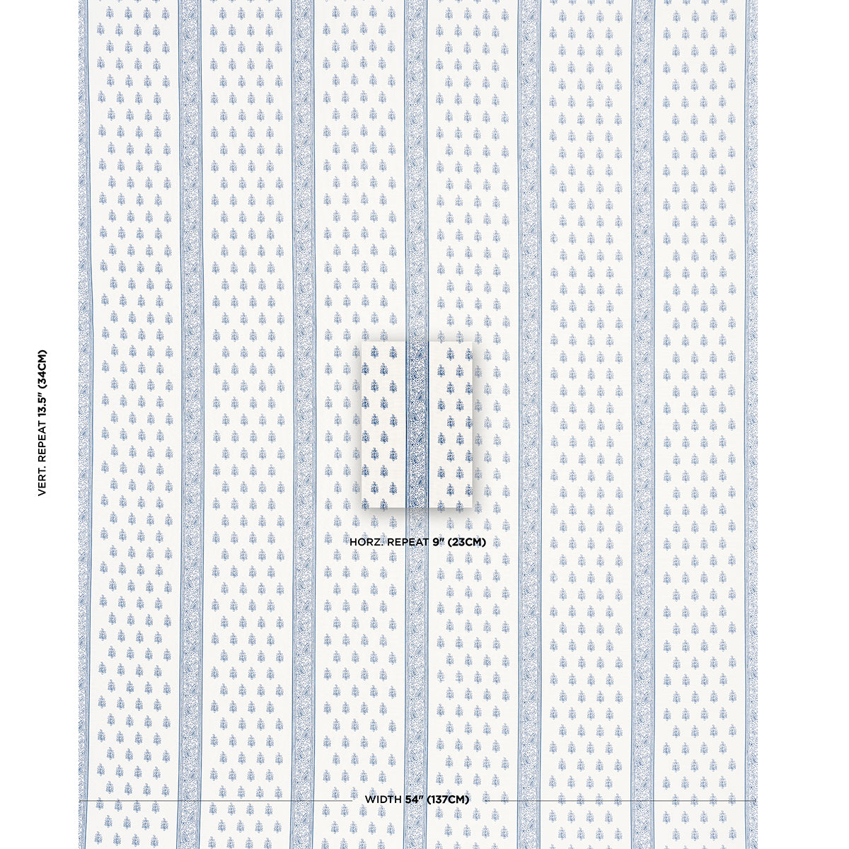Schumacher Katsura Stripe Delft Fabric